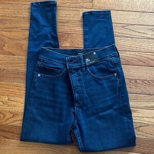 Express High Rise Skinny Jeans in Deep Blue